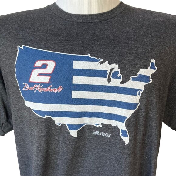 Fanatics Nascar Mens XL Gray Tshirt Brad Kieselowski Racing - Picture 5 of 6